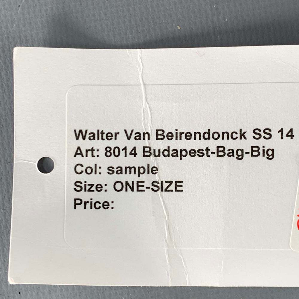 WALTER VAN BEIRENDONCK SS14 Budapest Black Cotton Crossbody Bag - Picture 10 of 10